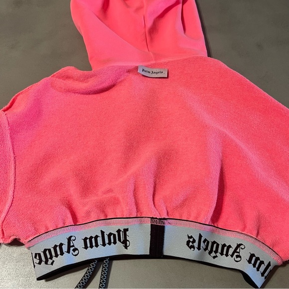 PALM ANGELS Basic Cropped Hoodie - Picture 7 of 12
